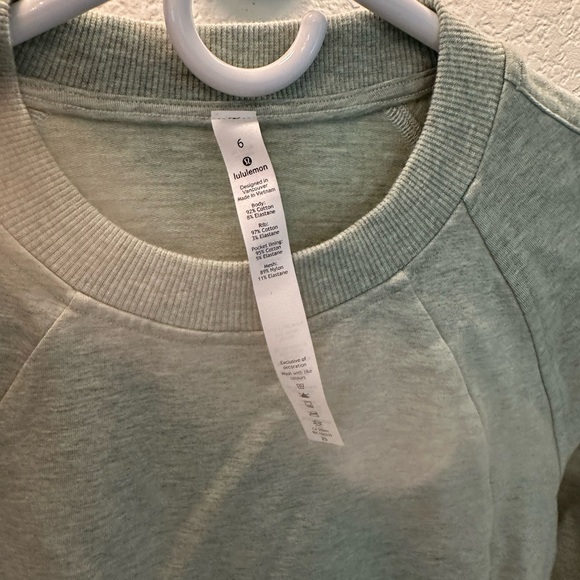 Lululemon scuba crew in heathered springtime size 6 - Picture 7 of 7